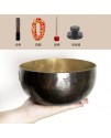 20CM 尼泊爾手工 烏金雙色 滿月頌缽 頌缽 Singing Bowl